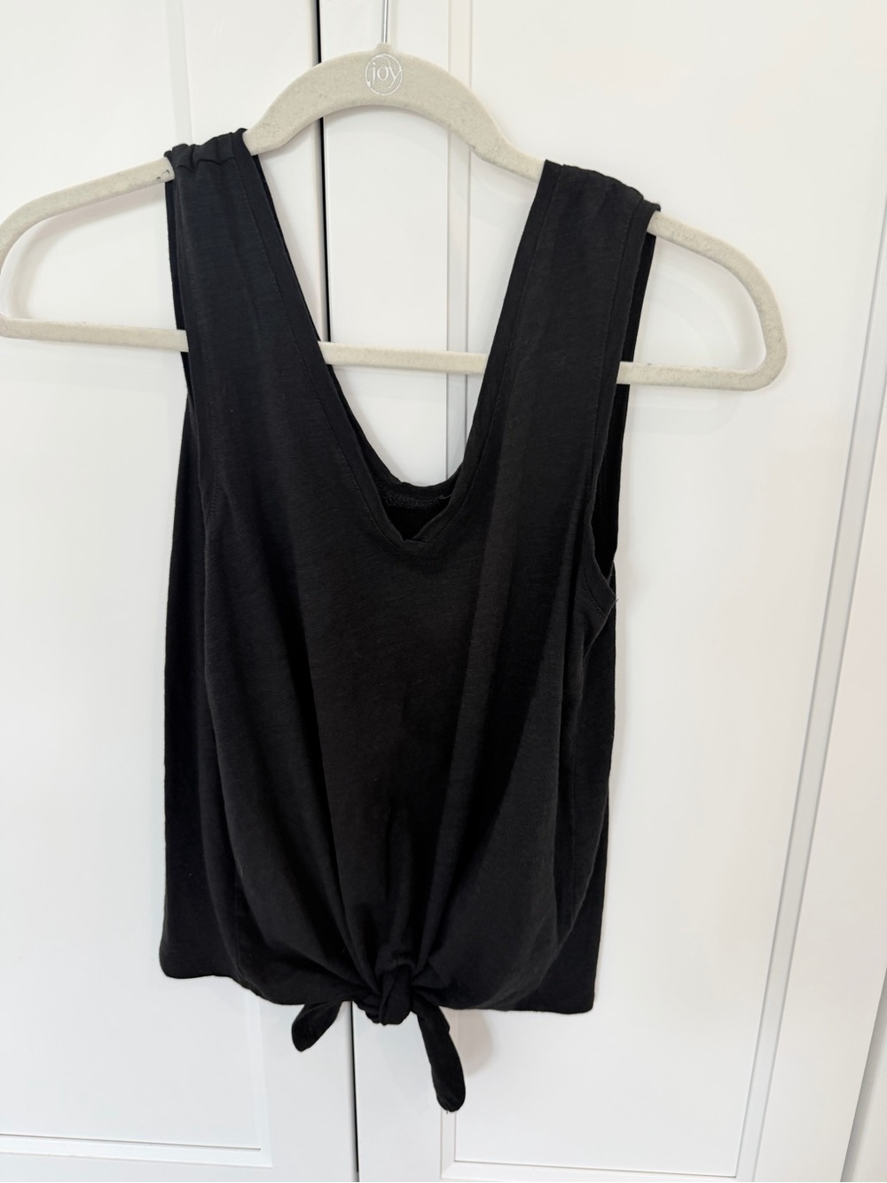 Sanctuary Black Tie-Front Tank Top